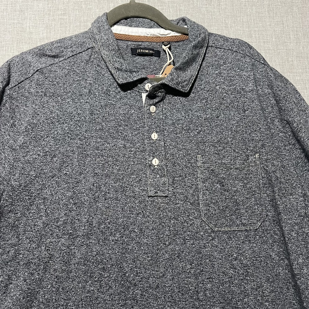 Jeremiah Shirt Mens XL Black Polo Golf Preppy Tailgate NEW